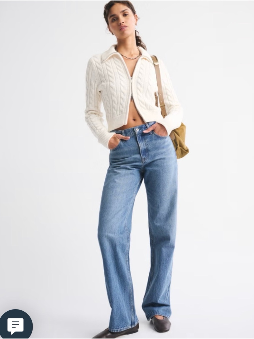Abercrombie & Fitch Light Blue Wide-Leg Jeans
